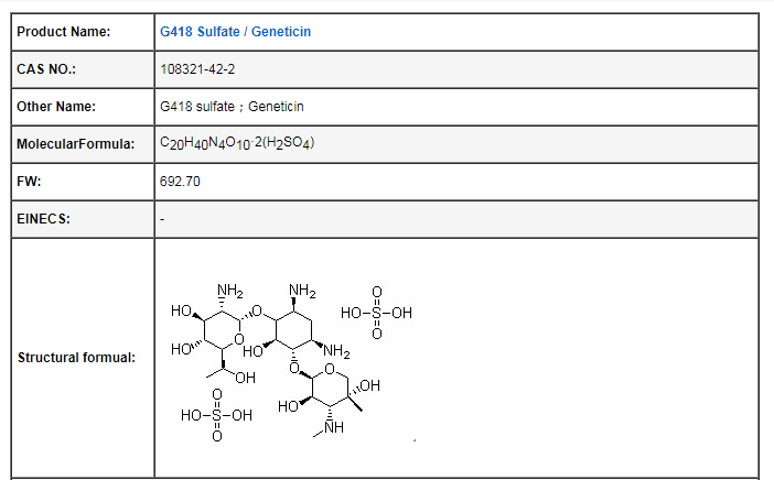 G418 Sulfate / Geneticin