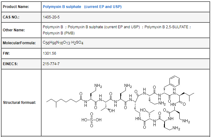 Polymyxin B sulphate   (current EP and USP)